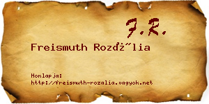 Freismuth Rozália névjegykártya