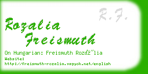 rozalia freismuth business card
